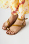 Anisa Mustard Cross-Strapped Flip-Flop Buckle Women's Sandals Opportunity Product - 3