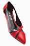 Fenja Red Transparent Edge Low Heeled Shoes - 2