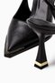 Vita Black Stone-Detail Closed-Toe High-Heel Women's Shoes - 6