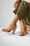 Joyce Ten Patent Leather Thick Heeled Ankle Strap Bow Women's Sandals - 2