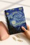 Van Gogh Spiral Checkered School Notebook Set, A5 / 50 Sheets 100 Sheets Set of 4, Van Gogh - 7