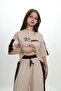 Girl's 100% Cotton London Printed Oversize Garnished Short Sleeve Tracksuit Set-293 - 4