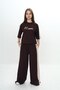 Girl's 100% Cotton London Printed Oversize Garnished Short Sleeve Tracksuit Set-293