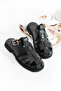 Venna Women's Genuine Leather Slippers Black - 3