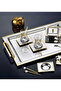 Oslo Steel Tea Set 18/10 Gold Plated Details Dowry Set for 12 People - 2
