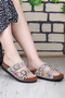 Guca Orthopedic Natural Stone Double Buckle Sea Pool Beach Daily Women's Slippers Pink - 5