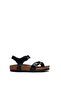 Women's leather daily sandals double strap slippers eva sole poly orthopedic - 6