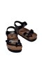 Women's leather daily sandals double strap slippers eva sole poly orthopedic - 5