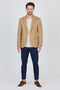 3115 Men's Light Mink Flexible Lycra Cotton Blended Slim Fit Spring-Summer Sports Blazer Jacket - 7