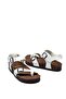 Women's leather daily sandals double strap slippers eva sole poly orthopedic - 6