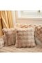 Home Set of 2 Plush Rabbit Fur Throw Pillow Covers – Comfortable and Aesthetic Design