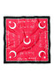 Ataturk Signature and Moon Star Pattern Bandana Scarf 50 X 50 cm