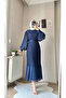 Women's Pleated Chiffon Modest Dress
