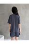 Modal Fabric Oversize Short Sleeve Tracksuit Set for Women, with Shorts, Soft Fabric with Lace-Up, Modern Design - 3