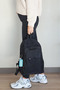 Unisex Black Backpack Daily Use School Bag Medium Size Laptop Travel Bag Waterproof - 7