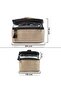 Makeup Bag Travel Women's Care Bag Organic Jute Double Transparent Compartment Two Compartments - 2