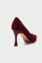 Genuine Leather Mb970-Brd Women's Thin 9 cm Heels Burgundy Suede Stiletto & Heels Shoes - 2