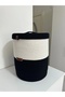 Xxl Black White Large Size Covered Multi-Purpose Cotton Basket Laundry Basket, Toy Basket - 4