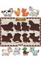 Wooden Turkish Farm Animals+fruits-shapes-numbers Set of 4 Educational Puzzle - 3