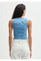 Merlin Mediterranean Striped Indigo Blue Jean Vest Fitted / Body Fitting Cut 1110265-90565 - 3