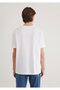 Logo Printed White T-Shirt Regular Fit / Normal Cut 0610632-620 - 5