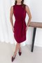 Women's Burgundy Side Tie Detail Modal Short Dress - 3