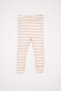 Baby Girls Pajamas Set Ribbed Camisole Striped Long Sleeve Top Long Bottom D3629A524Wn - 2