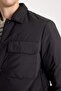 Black Slim Fit Shirt Collar Puffer Coat with Pockets and Snap Closure 3136097 - 5