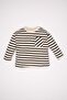 Baby Boy Crew Neck Striped Pocket Long Sleeve T-Shirt D3938A524Wn