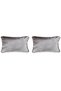 2-Piece Velvet Rectangular Throw Pillow Cover Light Gray