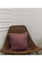 2-Piece Combination Linen Look Throw Pillow Cover with Piping in Dusty Rose and Gray Colors - 3
