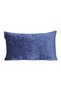 3-Piece Velvet Chenille Throw Pillow Cover Navy Blue - 3