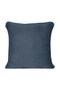 4-Piece Isle Linen Look Ribbed Throw Pillow Cover Navy Blue - 2