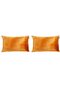Orange 2-Piece Velvet Rectangular Throw Pillow Cover Set