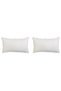 Velvet Textured 2-Piece Throw Pillow Set - Pompom, Cream