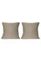 2-Piece Isle Linen Look Ribbed Throw Pillow Cover Cream