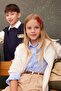 Girls' Knitwear Basic Plain Stand Collar Pocket Zippered Ecru School Cardigan C6924A824Au