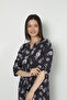 Women's Woven Viscose Fabric Long Sleeve Buttoned Hijab Dress 33275 - 5
