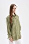 Relax Fit Shirt Collar Striped Long Sleeve Shirt Tunic D2608Ax24Au - 3