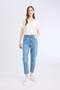 Lina Comfort Mom High Waist Ankle Length Jean Washed Trousers C7613Ax24Au - 2