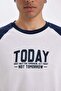 Crew Neck Printed Regular Fit Pajamas Set - Short Sleeve & Lace up Top & Shorts C3107Ax24Hs - 5