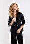 Oversize Wide Fit Shirt Collar Buttoned Basic Plain Blazer Jacket D3155Ax24Au - 4