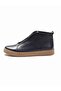Navy Blue Men's Flat Boots