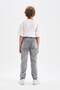 Boy's Elastic Waist Lace-Up Pocketed Elastic Leg Jogger Jean Trousers C4601A824Au - 8