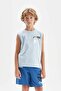 Crew Neck Printed Undershirt Boys D0779A824Hs - 3