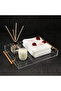 Tuva - New Generation Modern Tray with Gold Handles Transparent Plexiglass (35X30 cm) - 5
