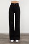 Arthurr Girl's Black Lycra Super High Waist Loose Leg Jeans