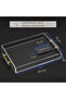 Tuva - New Generation Modern Tray with Gold Handles Transparent Plexiglass (40X40 cm) - 7