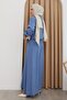 Jacketed Zipper Dress Indigo - 5