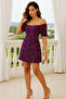 Women's Boat Neck Summer Mini Dress – Patterned and Stylish Design - 7